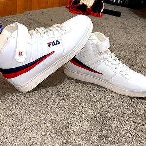 New White FILA Hightops
